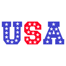 USA Letters with stars