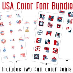 USA Color Font Bundle