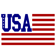 USA with Flag
