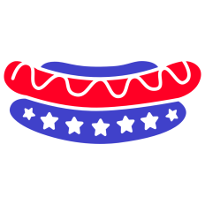 Patriotic Hot Dog