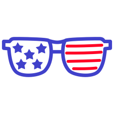 Stars and Stripes Glasses