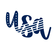 USA with Stars and Stripes