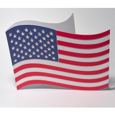 USA American Flag Card