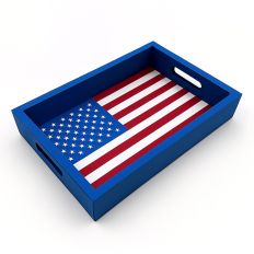Large USA Flag Serving Tray