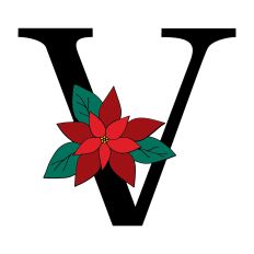 V Poinsettia Monogram