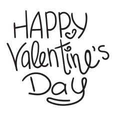 Happy Valentines Day lettering