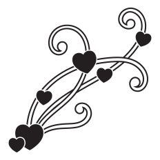 Swirls with hearts
