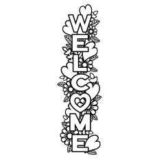 Welcome porch sign