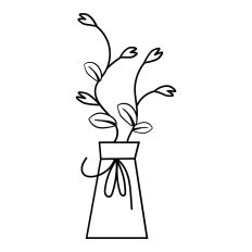 Heart flowers vase