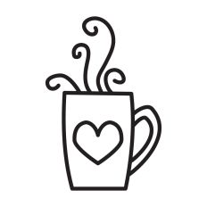 Coffee cup with heart