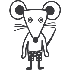 Mouse with Heart Underwear