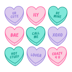 Valentine’s Day Candy Hearts SVG | Valentine's Day SVG