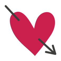 Valentines Day Sticker and Scrapbooking Heart