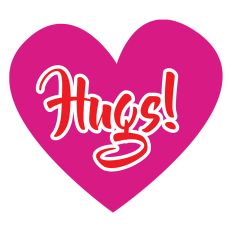 Valentines Day Sticker and Scrapbooking Hugs