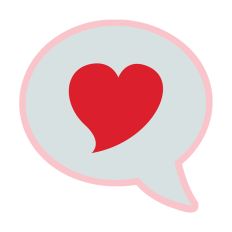 Valentines Day Sticker and Scrapbooking Heart