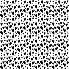 Hearts Black and White pattern