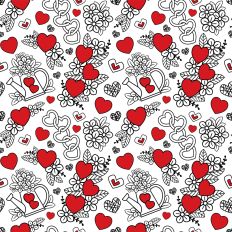 Valentines day hearts pattern
