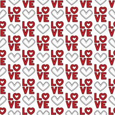 Love and Hearts pattern