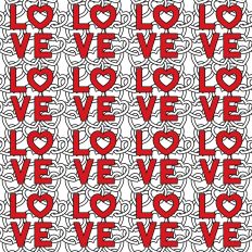 Love with hearts pattern