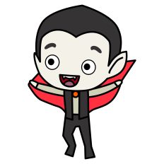 Happy Cartoon Vampire