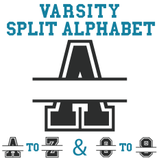 Varsity Split Monogram Alphabet