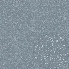 BLUE GRAY VERMICULAR MEANDERING STITCHES - RABEA