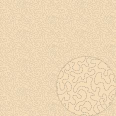 YELLOW PEACH VERMICULAR MEANDERING STITCHES