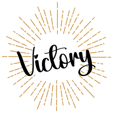 Victory Word Art Decal | Christian Iron-On SVG | Faith T-Shirt Design