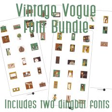 Vintage Vogue Color Font Bundle