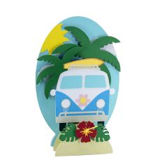 Vintage Bus Slice Card