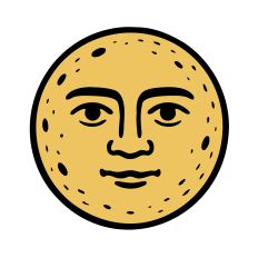 Vintage Style Layered Moon Face for Halloween