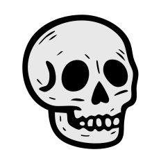 Spooky Vintage Halloween Skull