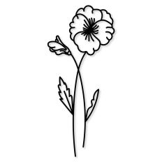 Violet Outline Birth Flower