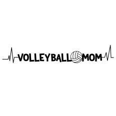 Volleyball Mom Heartbeat Quote