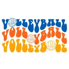 Retro Volleyball Word