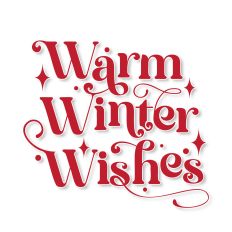 Warm Winter Wishes SVG Quote