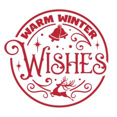 Warm Winter Wishes SVG Quote