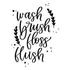 Wash Brush Floss Flush