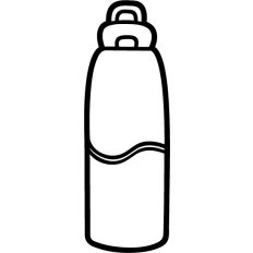 simple water bottle lineart