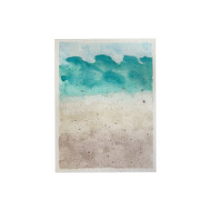 Watercolor Beach Ocean Sky Background Printable