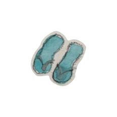 Watercolor Beach Flip Flops Ocean Printable