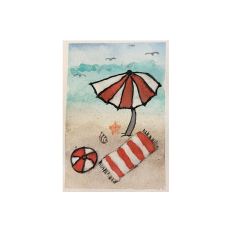 Watercolor Beach Ocean Scene Printable