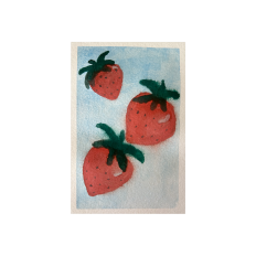 Watercolor Strawberries Hand Painted Printable