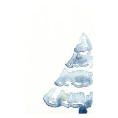 Watercolor Christmas Gift Tag