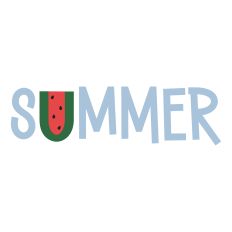 Sweet Summer Vibes - Watermelon Word Art SVG Cut File