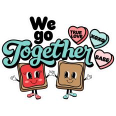 We Go Together Title PB&J Peanut Butter Jam - Print and Cut