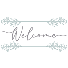 Welcome With Floral Border