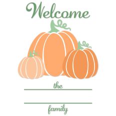Personalize Family Welcome Pumpkins