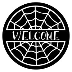 Spiderweb welcome sign