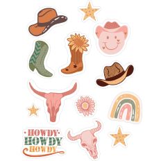 Cowbow Western Stickers 